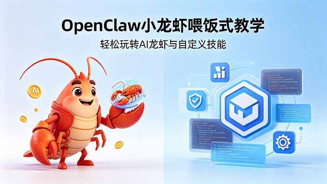不用懂技术！OpenClaw小龙虾喂饭式教学，轻松玩转AI龙虾与自定义技能-网创风向标