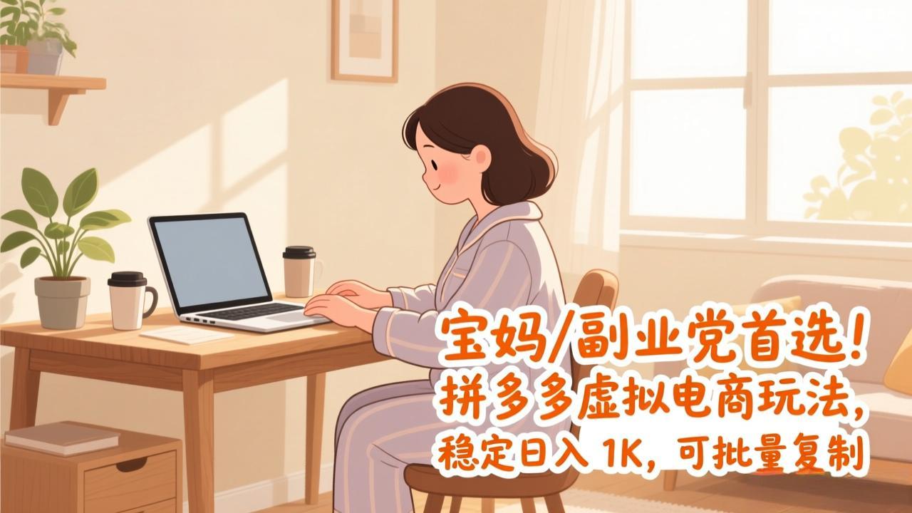 宝妈 / 副业党首选!拼多多虚拟电商玩法,稳定日入 1K,可批量复制-网创风向标