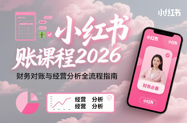 小红书对账课程2026,财务对账与经营分析全流程指南-网创风向标