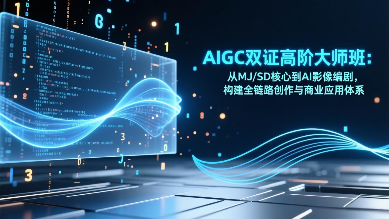 AIGC双证高阶大师班：从MJ/SD核心到AI影像编剧，构建全链路创作与商业应用体系-网创风向标